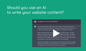 Read more about the article ChatGPT and website content writing