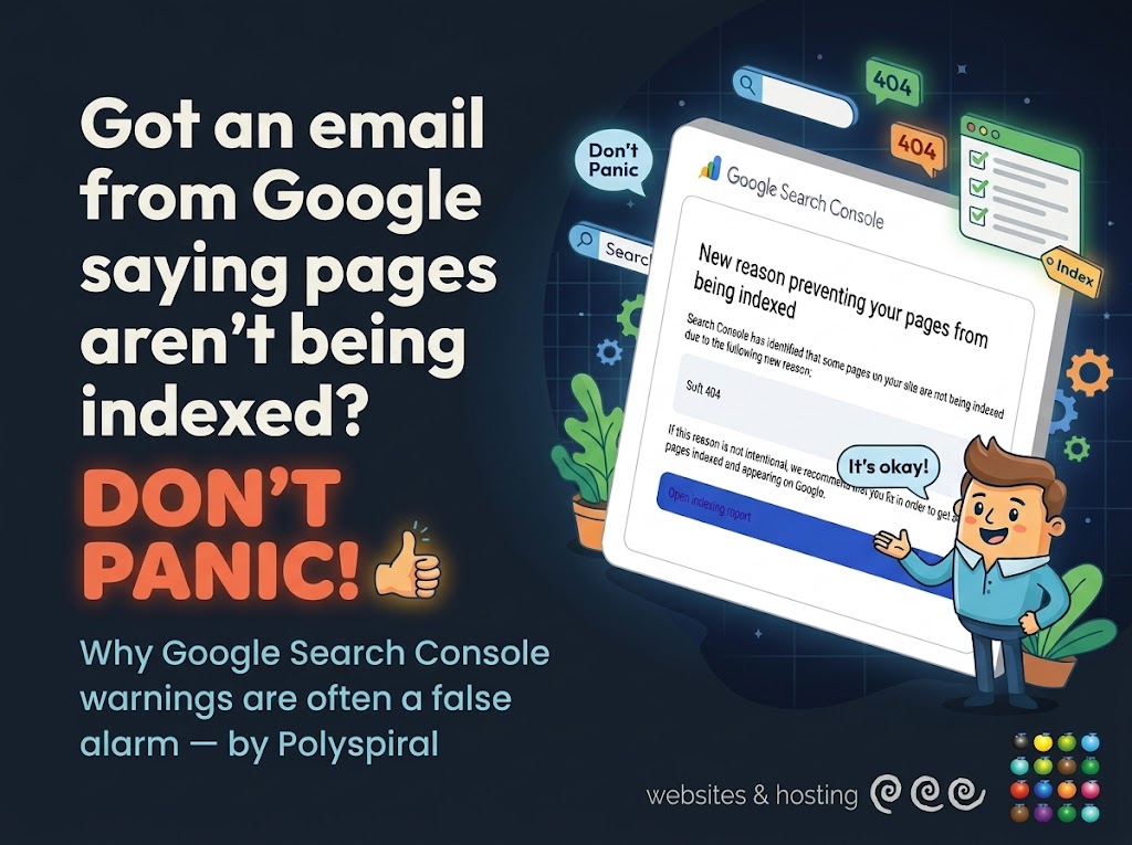 You are currently viewing Got an email from Google saying pages aren’t being indexed? Don’t panic